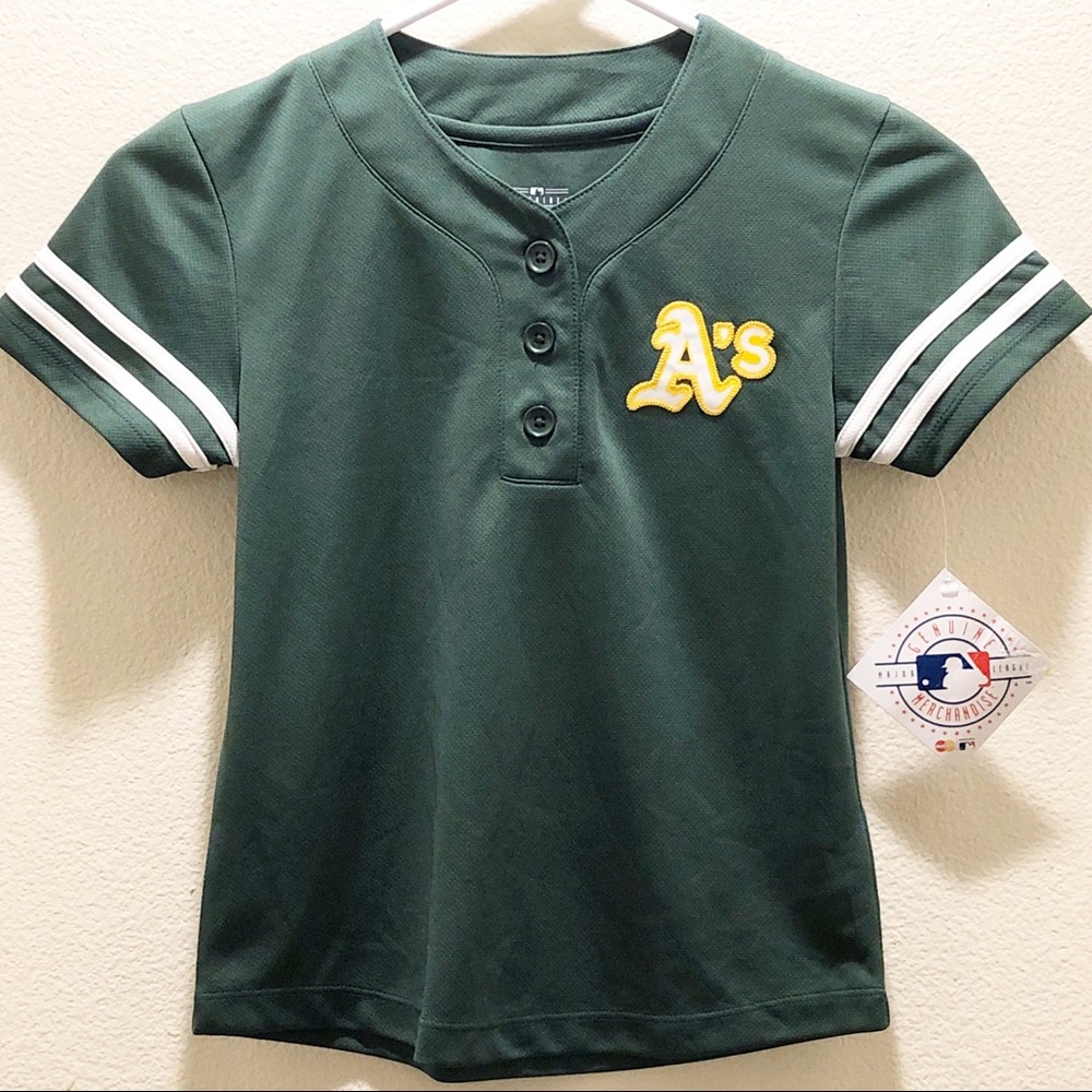 NWT Oakland A’s Girls Baseball Jersey
